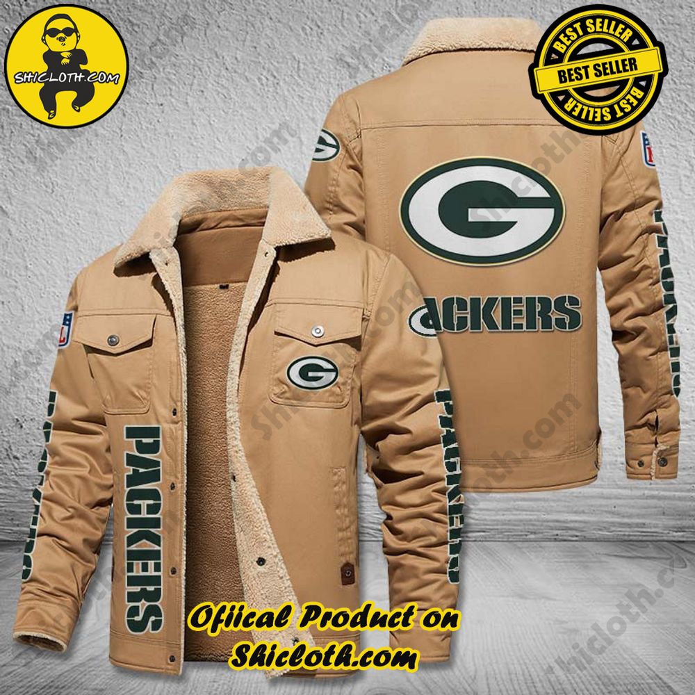 Green Bay Packers NFL Fleece Leather Jacket 3 Green Bay Packers NFL Fleece Leather Jacket - Image 3