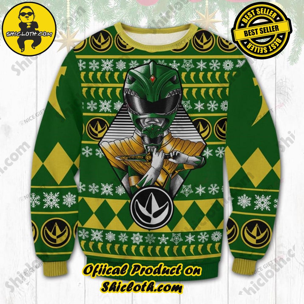 Wrap Up in Style: Shicloth's Enchanting Christmas Sweater Collection 82 Green Power Ranger Christmas Ugly Sweater