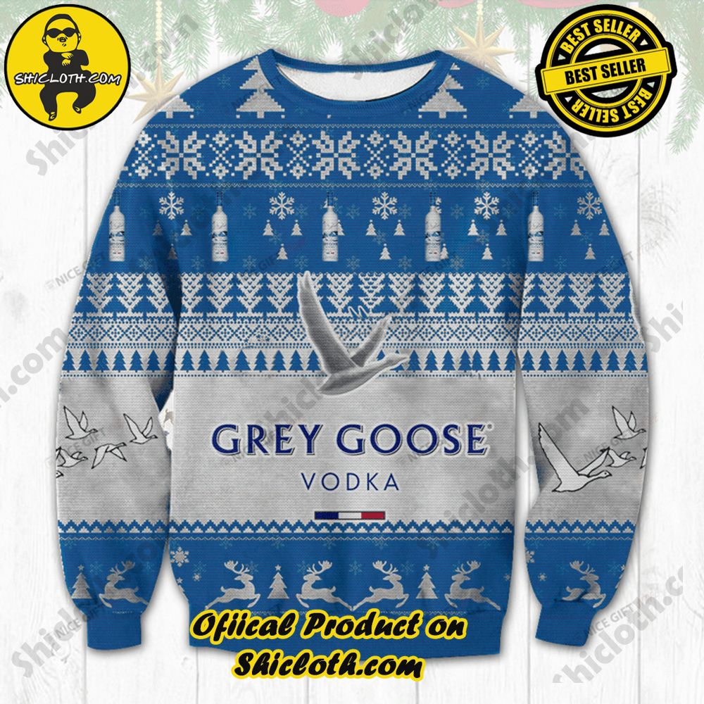 Hot Trending Wrap Up in Style: Shicloth's Enchanting Christmas Sweater Collection 4 Grey Goose Christmas Ugly Sweater