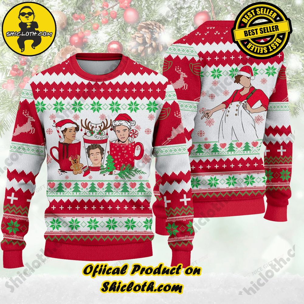 Best Seller Wrap Up in Style: Shicloth's Enchanting Christmas Sweater Collection 19 Harry Styles Christmas Ugly Sweater