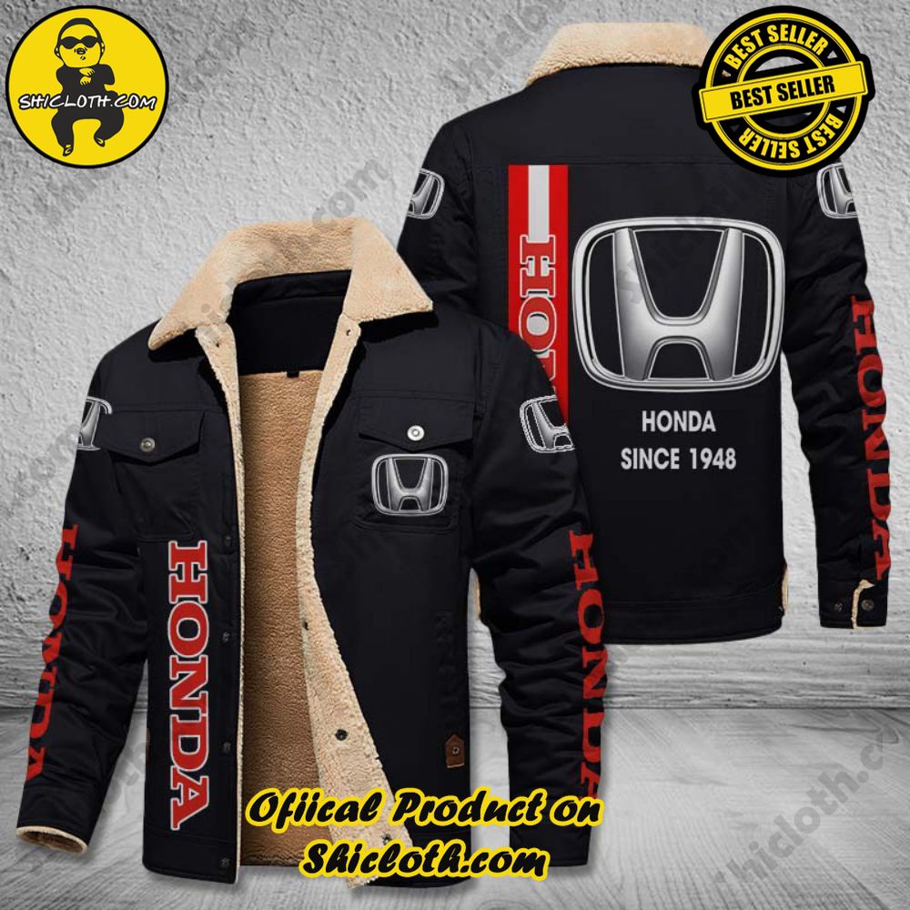 Best Seller The Perfect Cozy Fleece Leather Jacket Gift 24 HONDA Fleece Leather Jacket