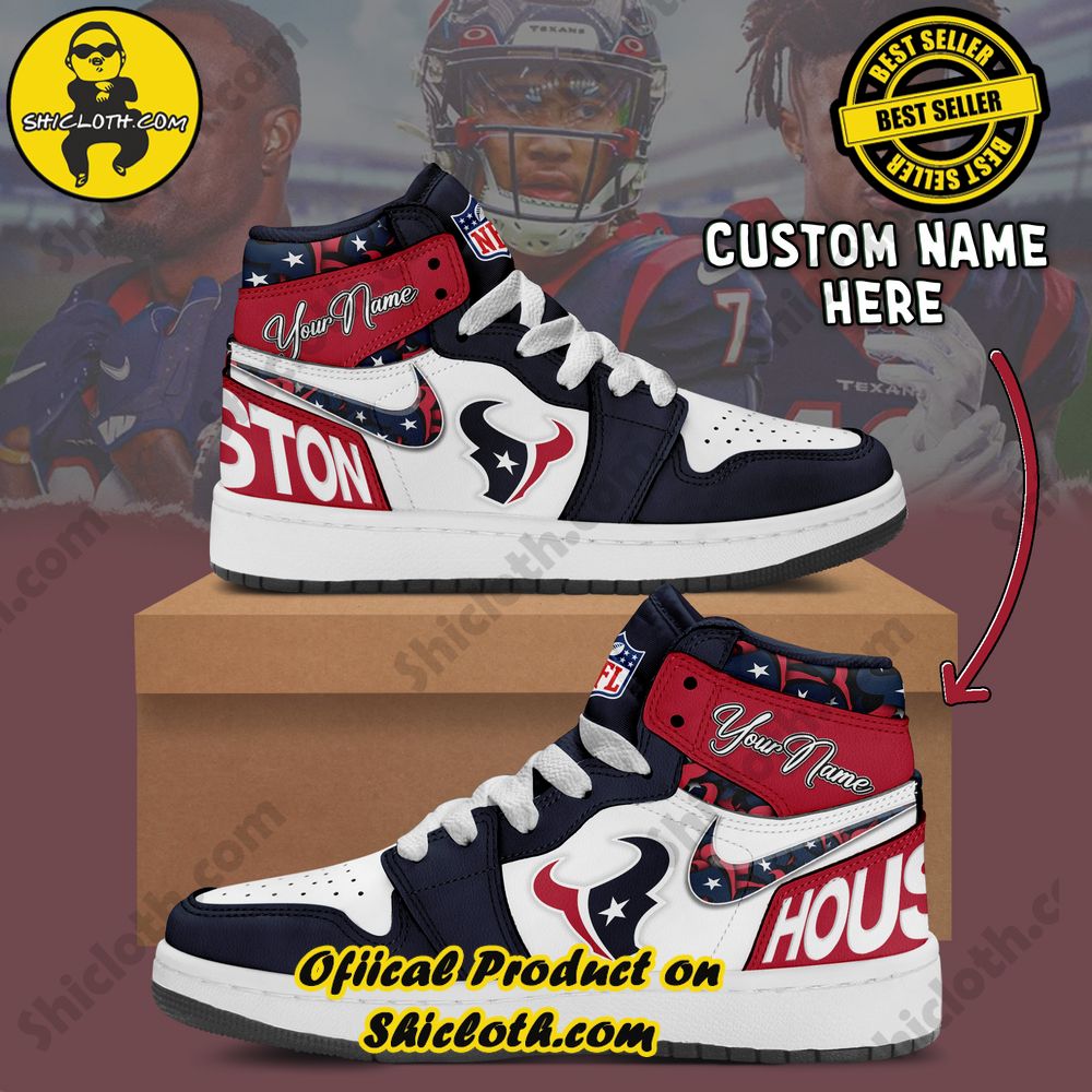 Step into Style: Unveiling the Timeless Elegance of Shiclothshop's Nike Air Jordan 1 Sneakers 24 Houston Texans Fashion Casual Custom Name Nike Air Jordan 1 Sneakers