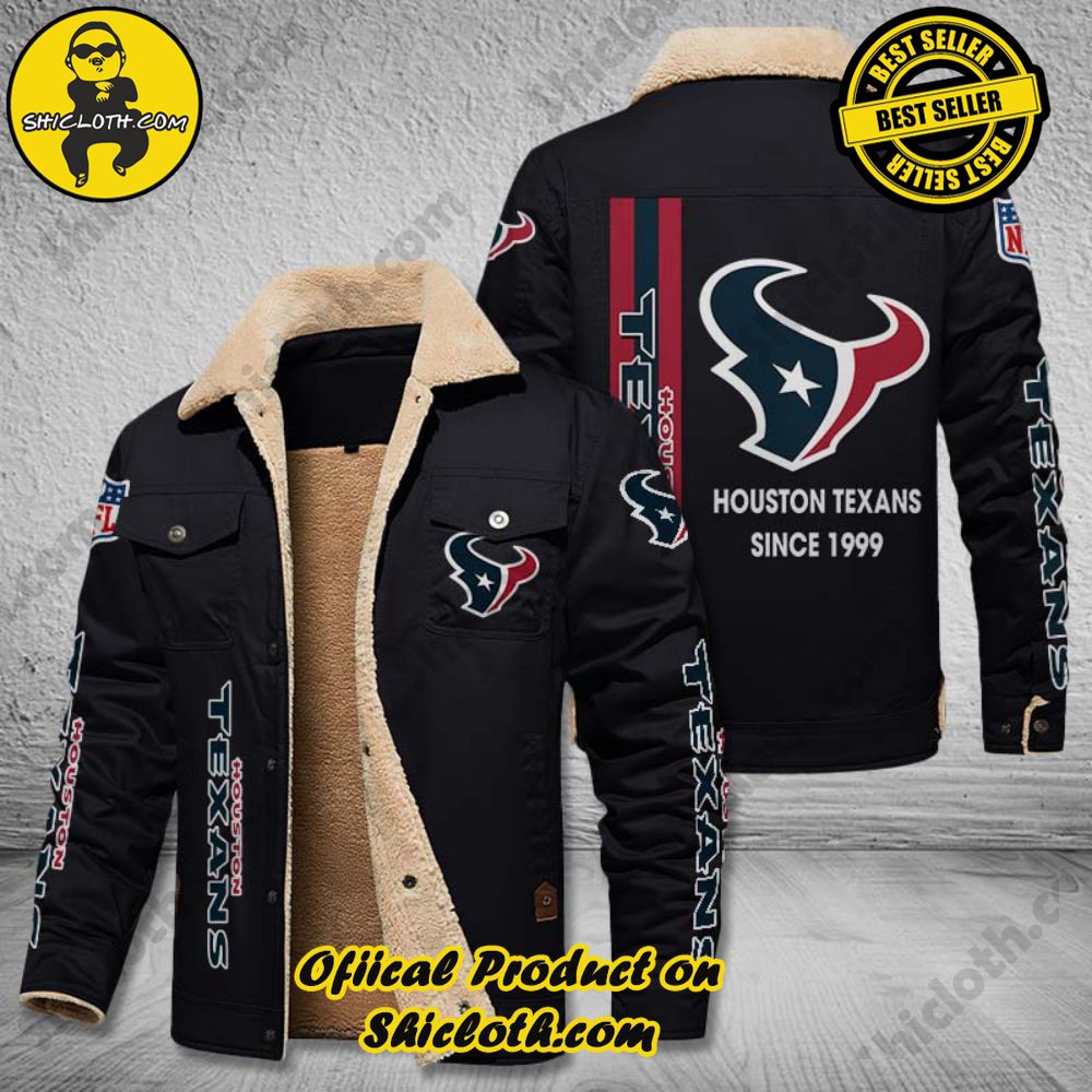 Hot Trending The Perfect Cozy Fleece Leather Jacket Gift 25 Houston Texans NFL Fleece Leather Jacket