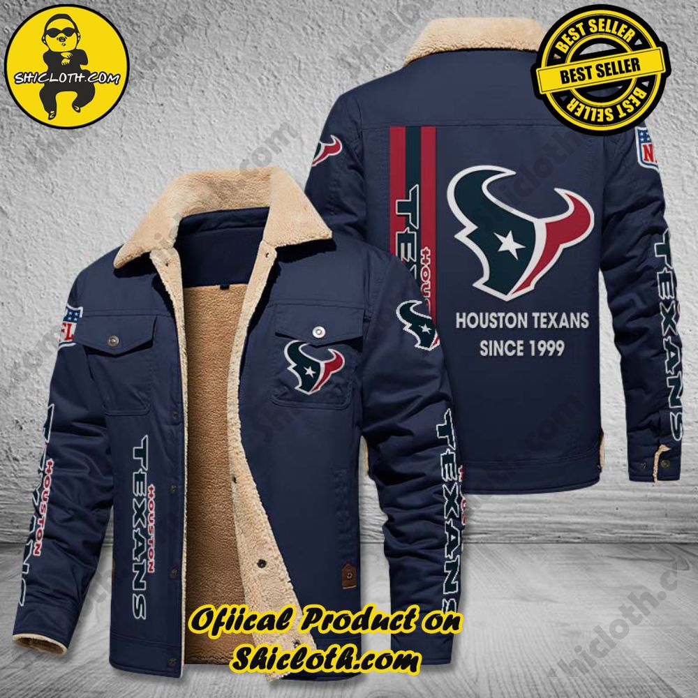Houston Texans NFL Fleece Leather Jacket 4 Houston Texans NFL Fleece Leather Jacket - Image 4