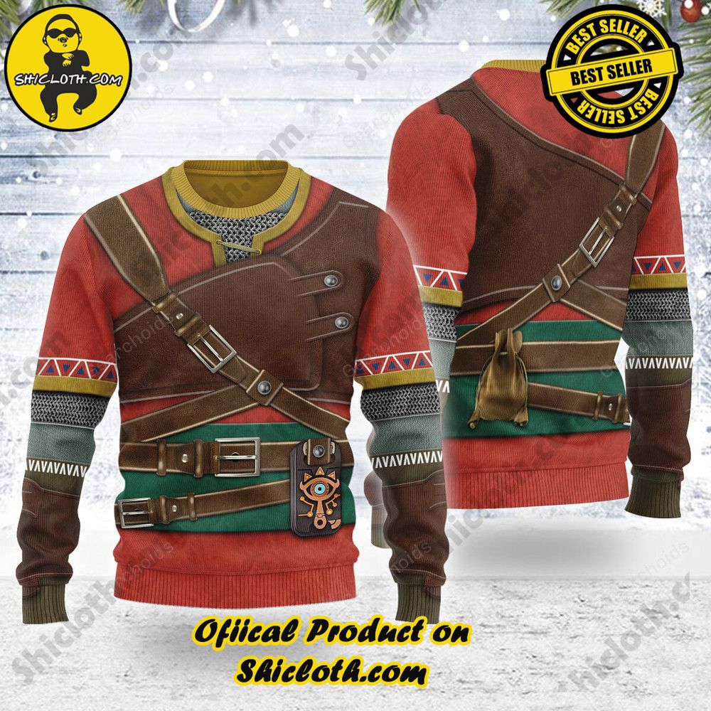 Wrap Up in Style: Shicloth's Enchanting Christmas Sweater Collection 116 Hylian Armor Themed Costume Unisex Christmas Wool Sweater