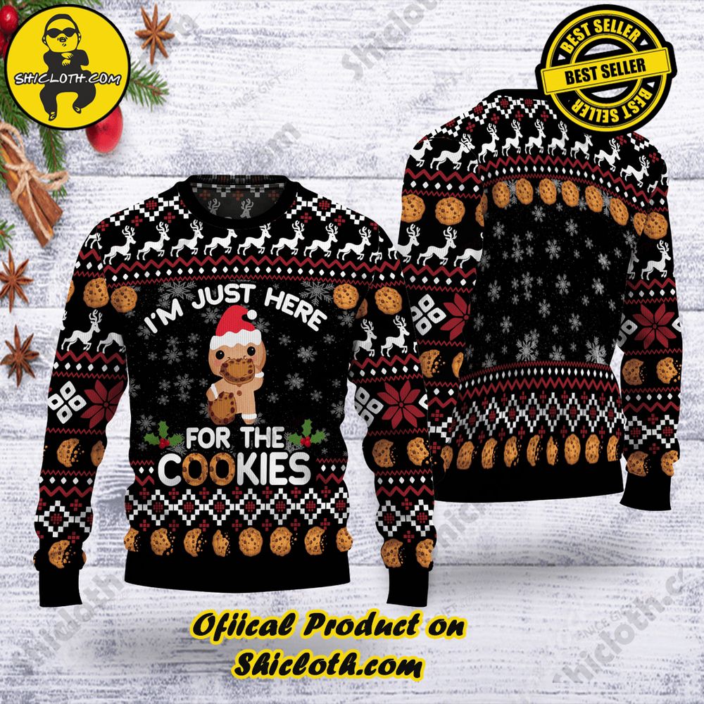 Best Seller Wrap Up in Style: Shicloth's Enchanting Christmas Sweater Collection 64 I am Just Here For The Cookies Christmas Ugly Sweater