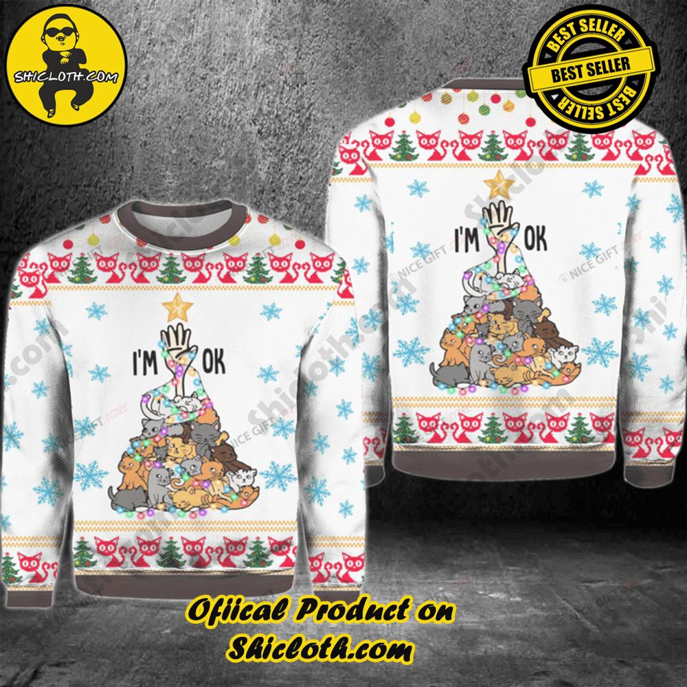 Hot Trending Wrap Up in Style: Shicloth's Enchanting Christmas Sweater Collection 116 I am OK Christmas Ugly Sweater