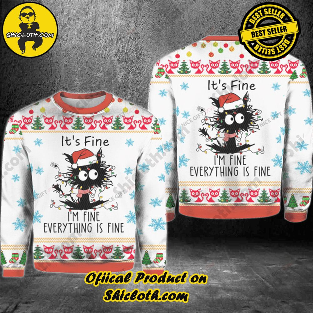 Hot Trending Wrap Up in Style: Shicloth's Enchanting Christmas Sweater Collection 119 It is Fine I'm Fine Everything Is Fine Christmas Ugly Sweater