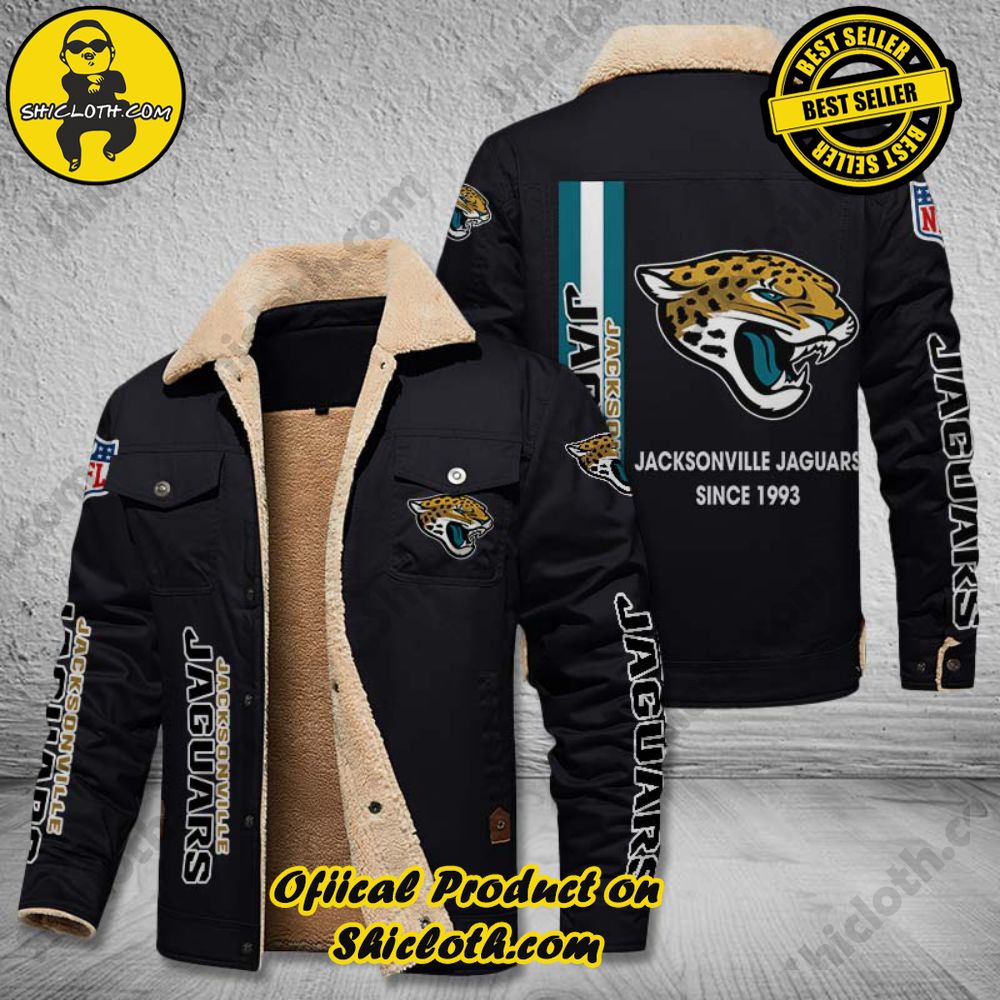 Hot Trending The Perfect Cozy Fleece Leather Jacket Gift 28 Jacksonville Jaguars NFL Fleece Leather Jacket