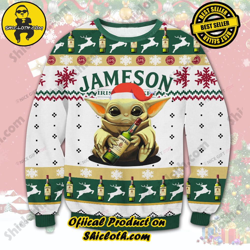 Hot Trending Wrap Up in Style: Shicloth's Enchanting Christmas Sweater Collection 18 Jameson Irish Whiskey Christmas Ugly Sweater Version 1