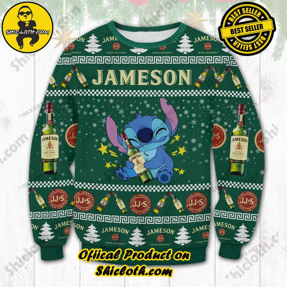 Hot Trending Wrap Up in Style: Shicloth's Enchanting Christmas Sweater Collection 19 Jameson Irish Whiskey Christmas Ugly Sweater Version 2