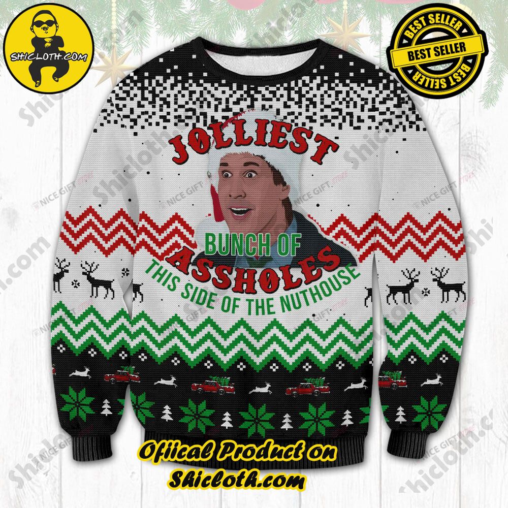 Hot Trending Wrap Up in Style: Shicloth's Enchanting Christmas Sweater Collection 25 Jolliest Bunch Of Assholes This Side Of The Nuthouse Christmas Ugly Sweater