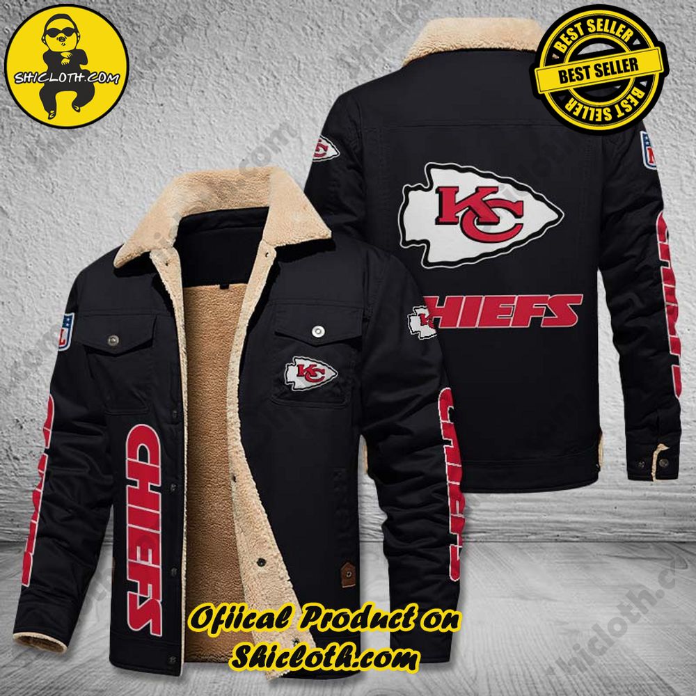 Kansas City Chiefs NFL Fleece Leather Jacket 2 Kansas City Chiefs NFL Fleece Leather Jacket - Image 2