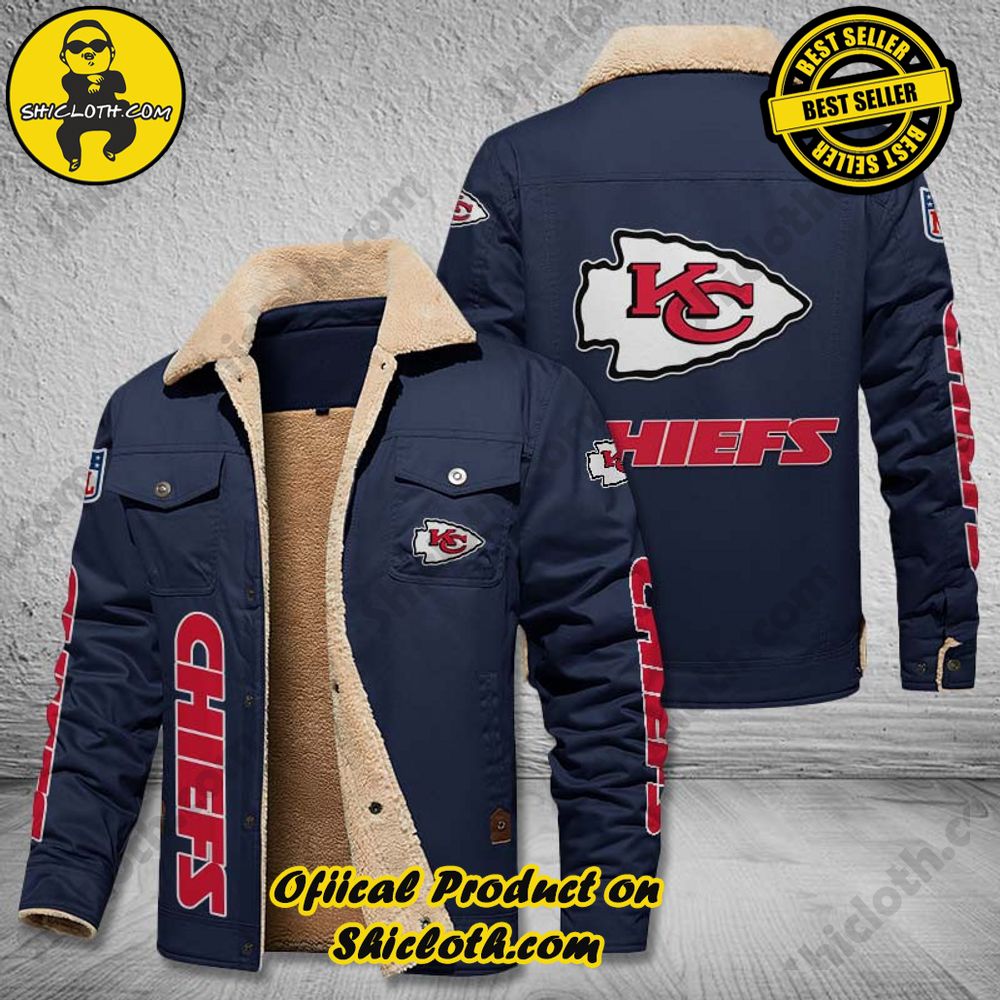 Kansas City Chiefs NFL Fleece Leather Jacket 4 Kansas City Chiefs NFL Fleece Leather Jacket - Image 4