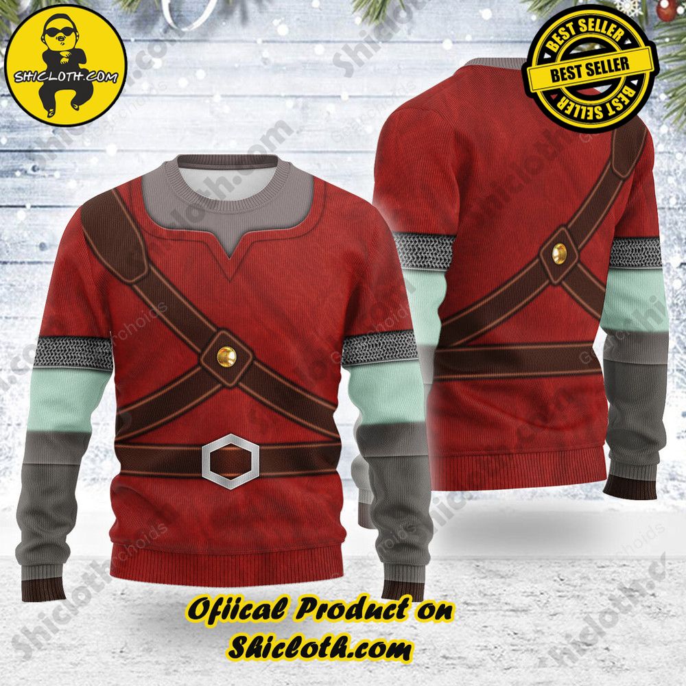 Wrap Up in Style: Shicloth's Enchanting Christmas Sweater Collection 120 Knights of Skyloft Red Themed Costume Unisex Christmas Wool Sweater