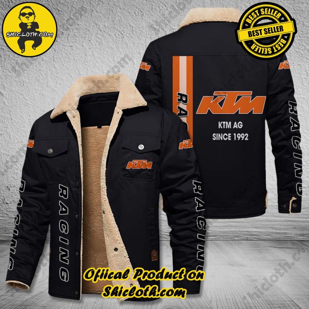 Best Seller The Perfect Cozy Fleece Leather Jacket Gift 30 KTM Fleece Leather Jacket