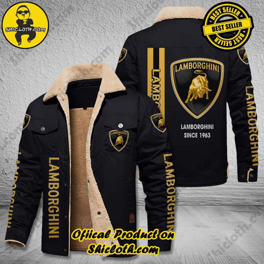 Lamborghini Fleece Leather Jacket 2 Lamborghini Fleece Leather Jacket - Image 2