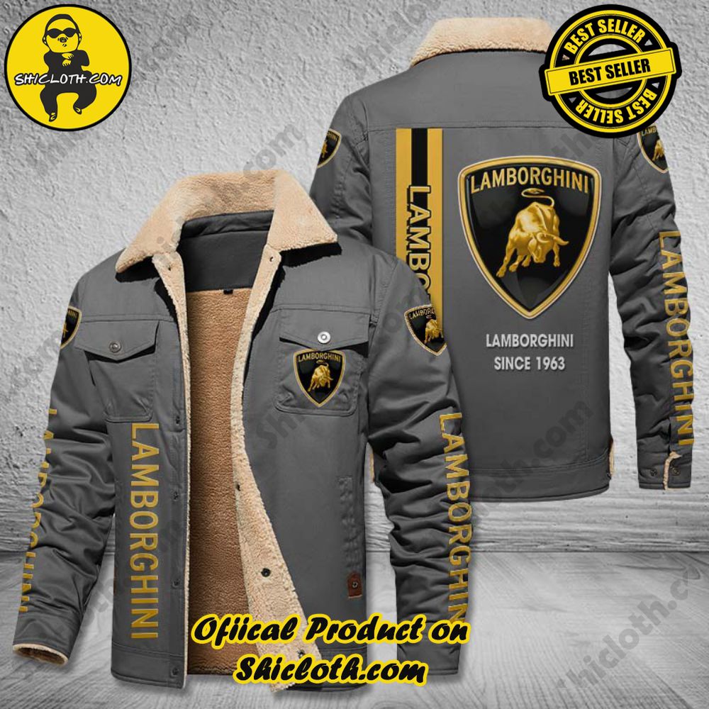 Lamborghini Fleece Leather Jacket 3 Lamborghini Fleece Leather Jacket - Image 3