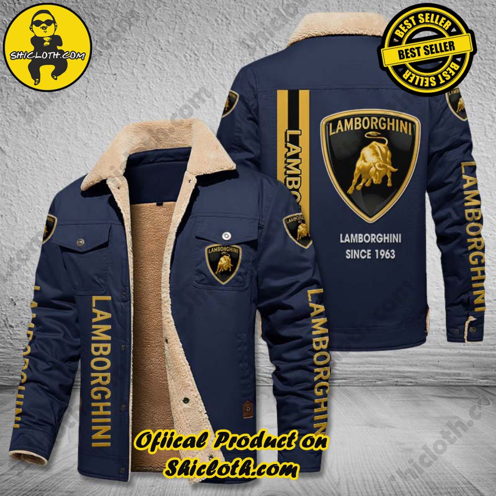 Lamborghini Fleece Leather Jacket 4 Lamborghini Fleece Leather Jacket - Image 4