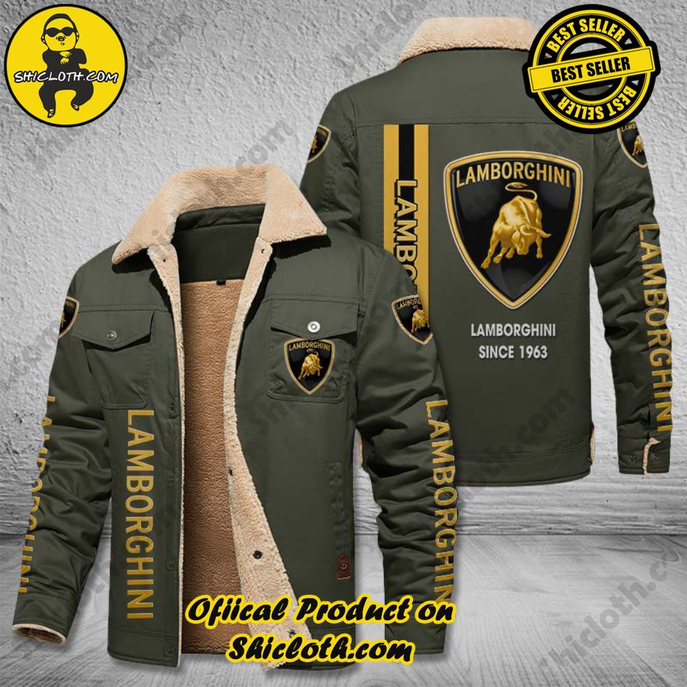 Lamborghini Fleece Leather Jacket 5 Lamborghini Fleece Leather Jacket - Image 5