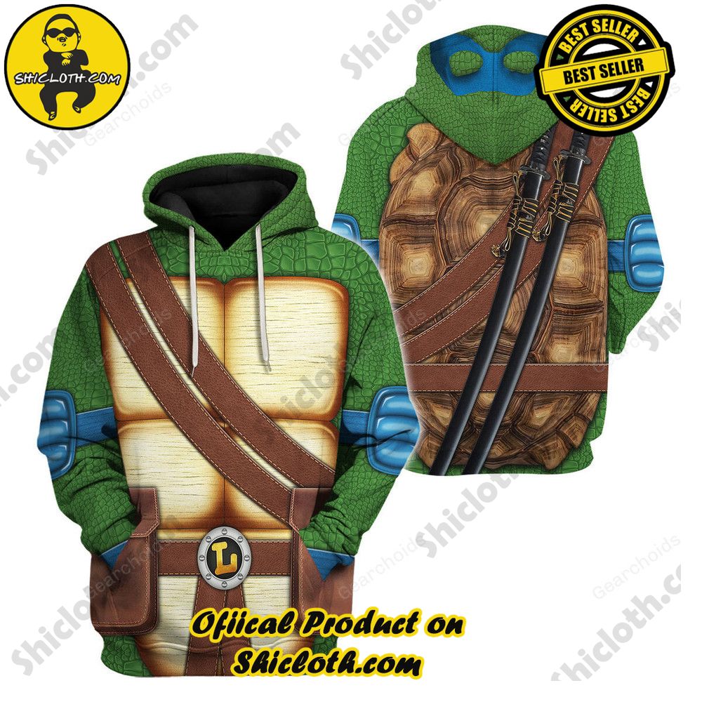Step into Nostalgia: Unveiling Shiclothshop's TM Ninja Turtles Outfit Costume Collection 5 Michelangelo TMNT Costume Hoodie Sweatshirt T-Shirt Sweatpants