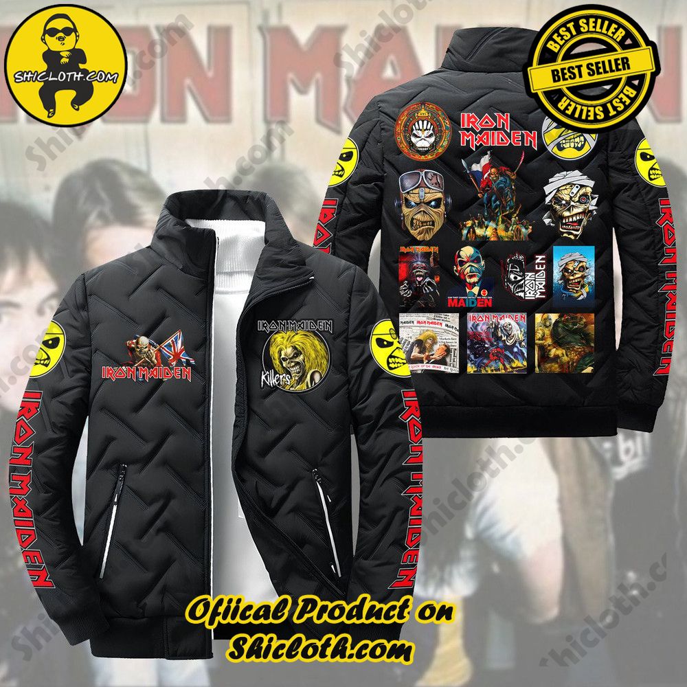 Elevate Your Winter Style with Shiclothshop's Trendsetting Puffer Jackets 4 Limited Edition Iron Maiden Band Puffer Jacket