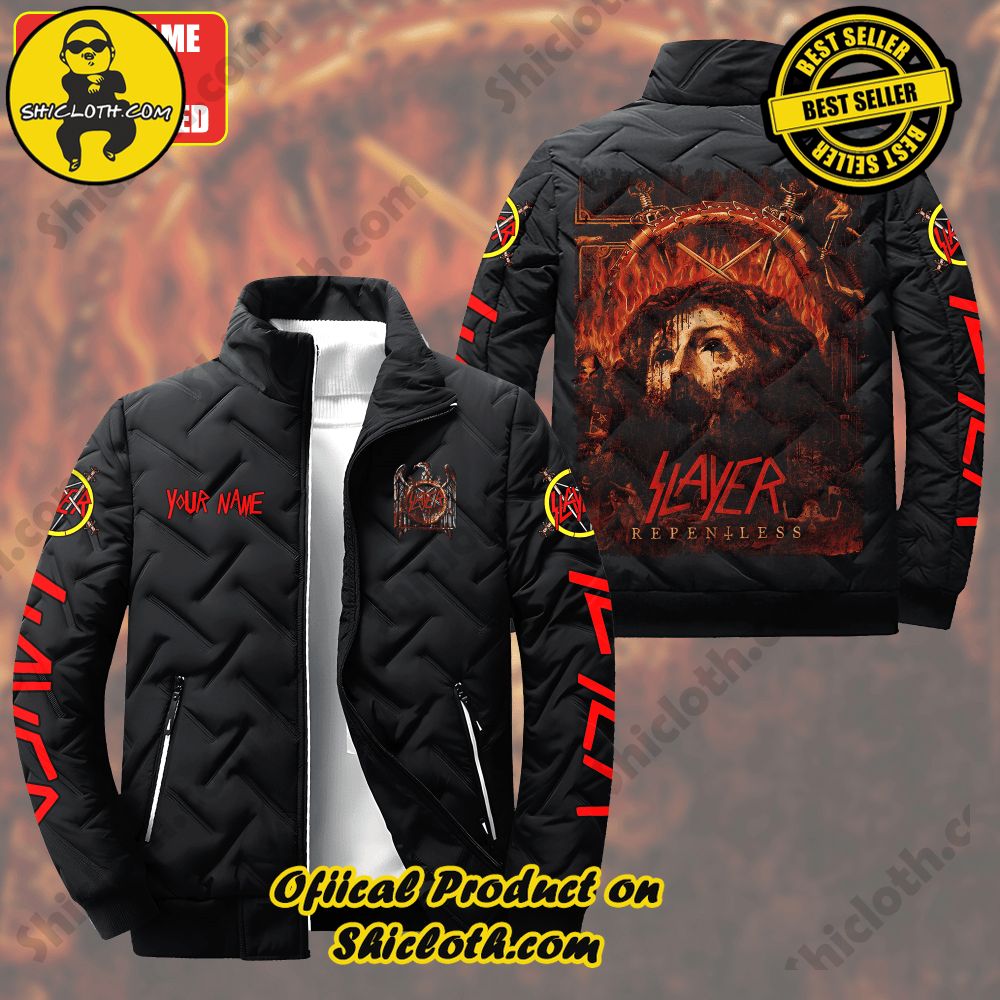 Elevate Your Winter Style with Shiclothshop's Trendsetting Puffer Jackets 11 Limited Edition Slayer Metal Band Puffer Jacket