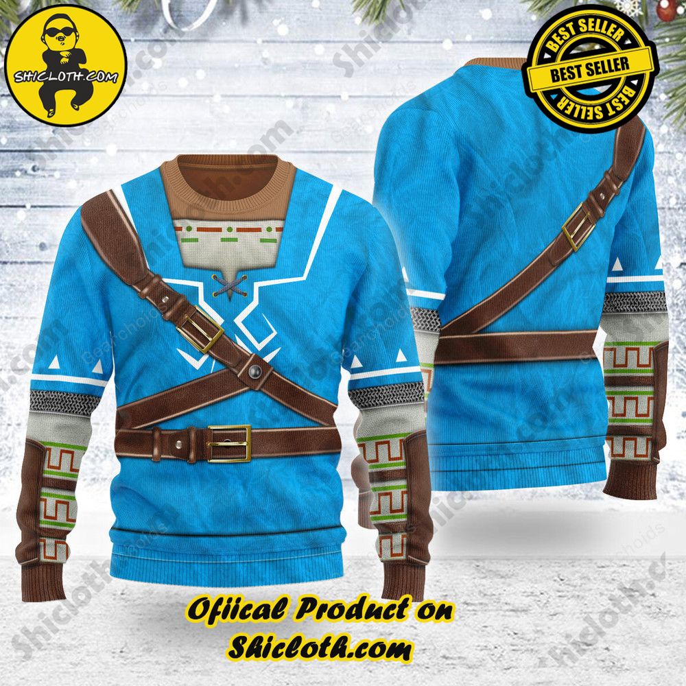 Wrap Up in Style: Shicloth's Enchanting Christmas Sweater Collection 124 Link Zelda Champions Tunic Themed Costume Unisex Christmas Wool Sweater