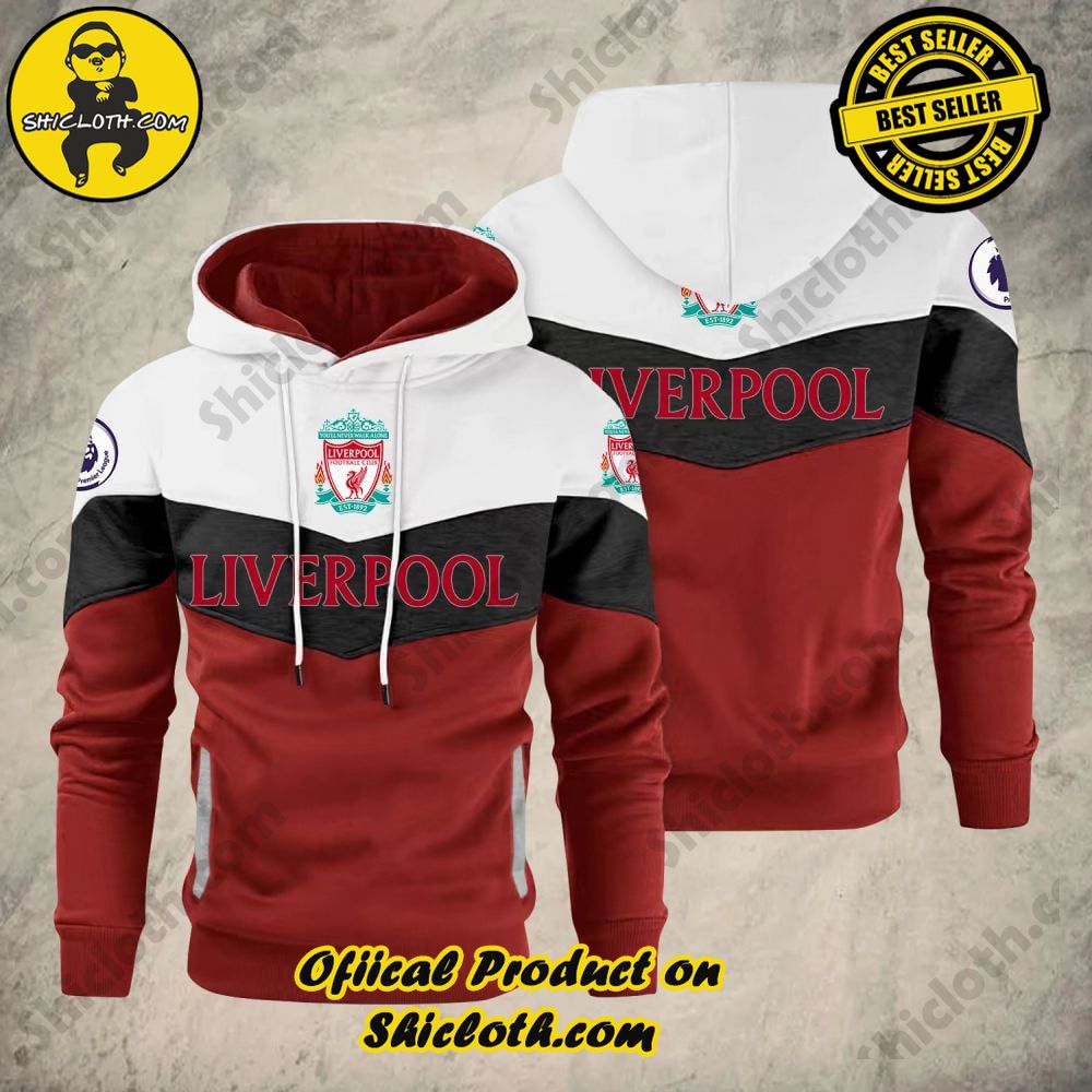 Shiclothshop's Patchwork Hoodie – A Fusion of Style, Comfort, and Artistic Expression 12 Liverpool F.C Premier League Patchwork Hoodie