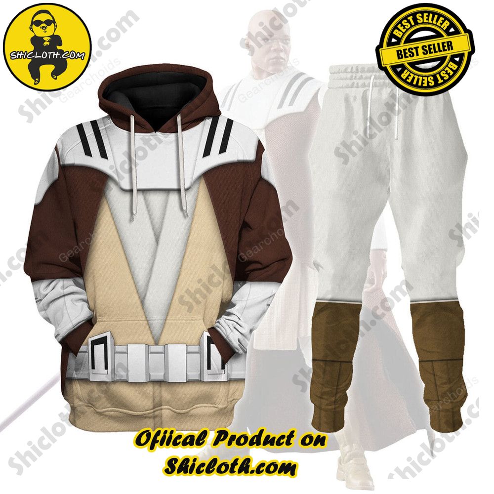 Galactic Glam: Unveiling the Stellar Collection of Star Wars Outfit Costumes by Shiclothshop 36 Mace Windu's Jedi Robes Costume Hoodie Sweatshirt T-Shirt Sweatpants
