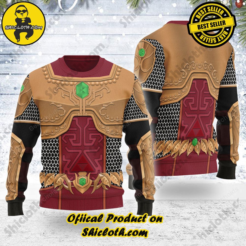 Wrap Up in Style: Shicloth's Enchanting Christmas Sweater Collection 126 Magic Armor Twilight Princess Themed Costume Unisex Christmas Wool Sweater