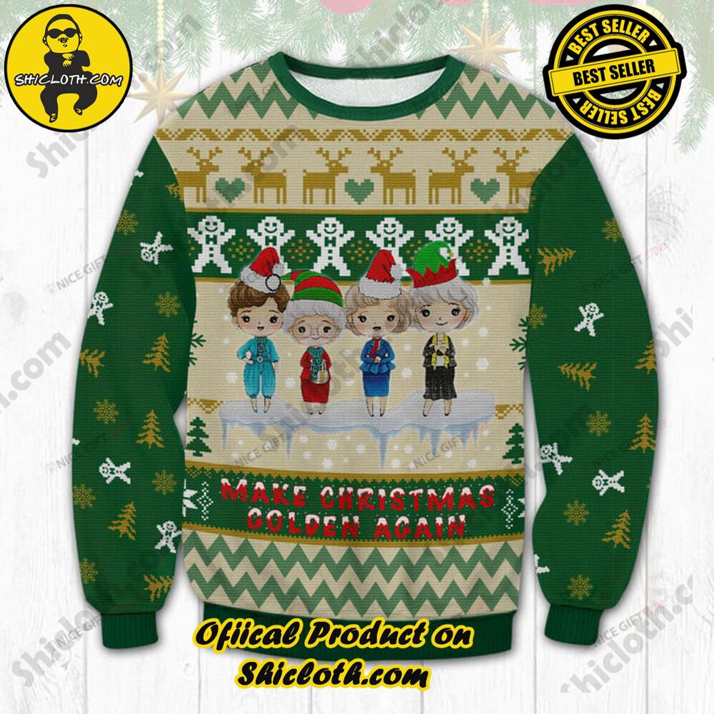 Wrap Up in Style: Shicloth's Enchanting Christmas Sweater Collection 85 Make Christmas Golden Again Christmas Ugly Sweater
