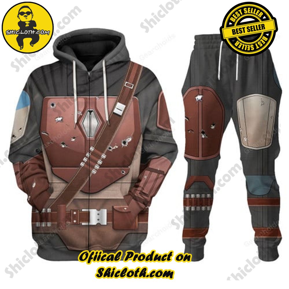 Unveiling the Stellar Collection of Star Wars Outfit Costumes by Shiclothshop 17 Mandalorian Costume Hoodie Sweatshirt T-Shirt Sweatpants