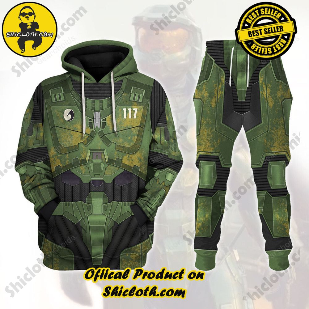 Master the Style Universe: Unveiling Shiclothshop's Halo-Themed Apparel Collection 9 Master Chief Halo (series) Costume Hoodie Sweatshirt T-Shirt Zip Hoodie Sweatpants