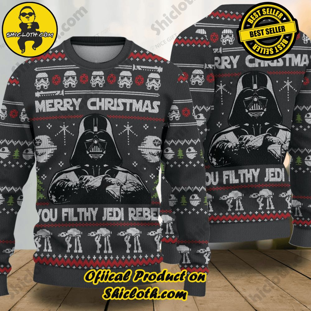 Best Seller Wrap Up in Style: Shicloth's Enchanting Christmas Sweater Collection 35 Merry Christmas You Filthy Jedi Rebel Christmas Ugly Sweater