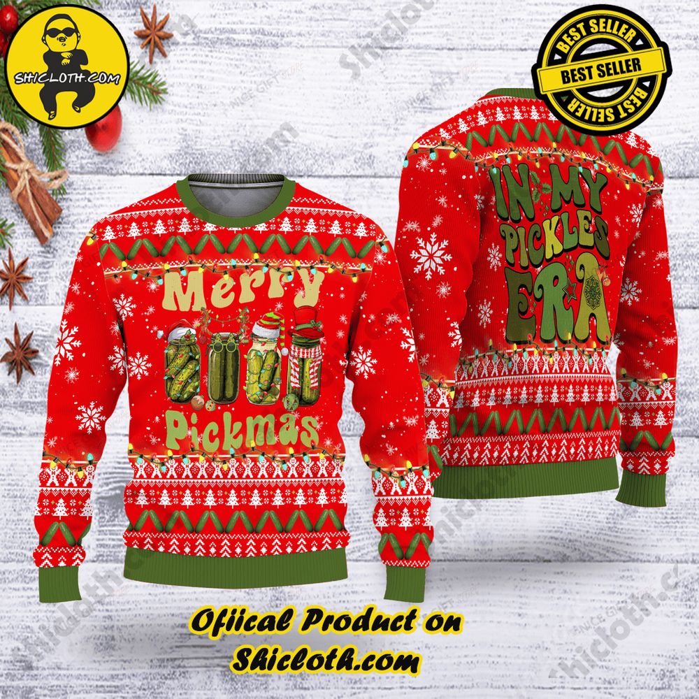 Best Seller Wrap Up in Style: Shicloth's Enchanting Christmas Sweater Collection 68 Merry Pickmas In My Pickles Era Christmas Ugly Sweater