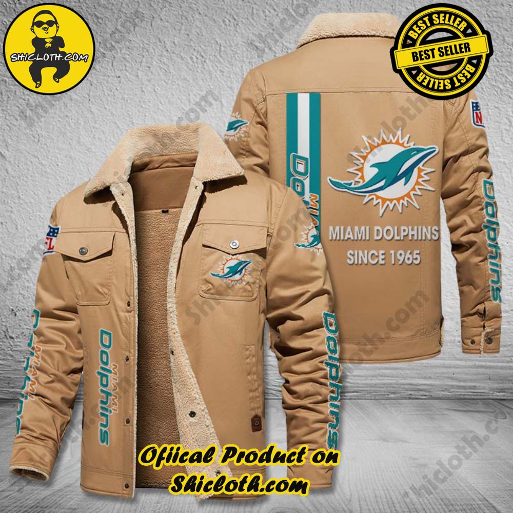Miami Dolphins NFL Fleece Leather Jacket 2 Miami Dolphins NFL Fleece Leather Jacket - Image 2
