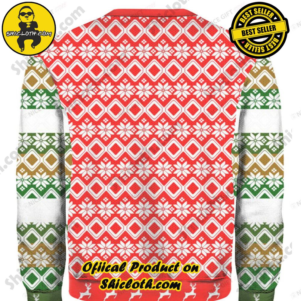 Middle Finger Offensive Christmas Ugly Sweater - Shicloth