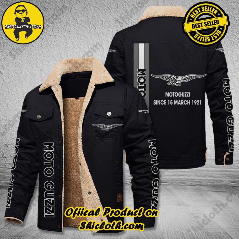Unveiling Timeless Elegance: The Fleece Leather Jacket Collection by Shiclothshop 9 Motor Guzzi Fleece Leather Jacket