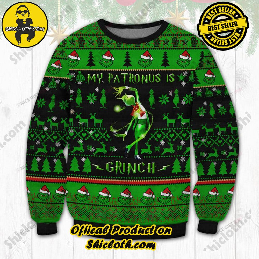 Hot Trending Wrap Up in Style: Shicloth's Enchanting Christmas Sweater Collection 132 My Patronus Is Grinch Christmas Ugly Sweater