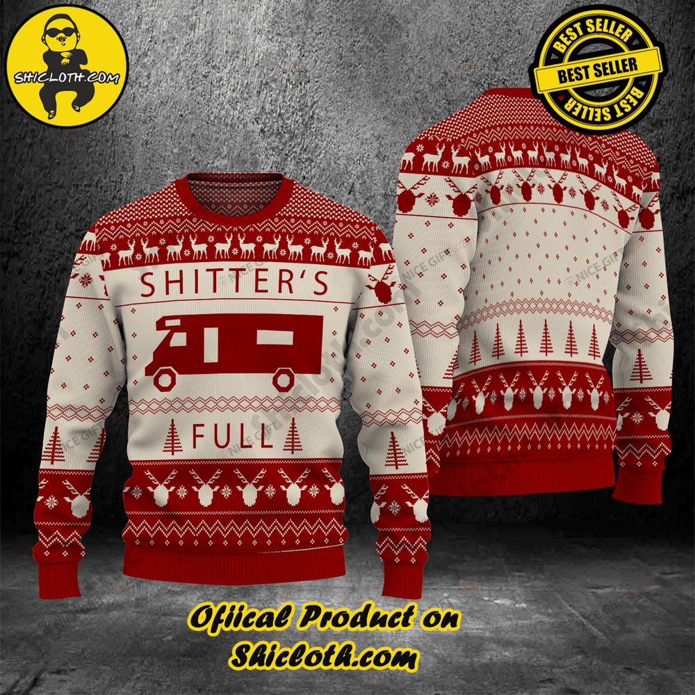 Best Seller Wrap Up in Style: Shicloth's Enchanting Christmas Sweater Collection 37 National Lampoon is Christmas Vacation Shitter is Full Christmas Ugly Sweater Version 1