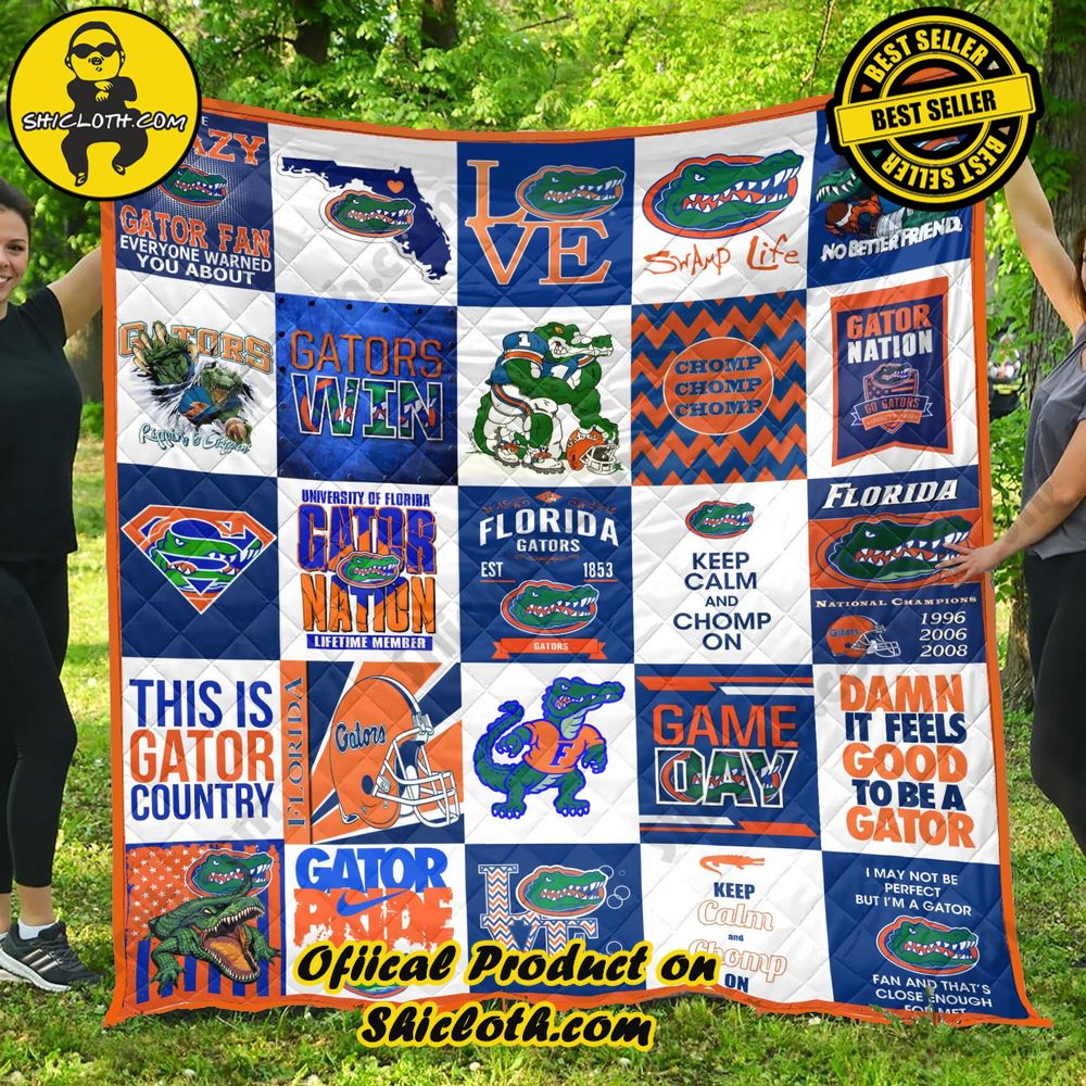 NCAA Florida Gators Quilt Blanket 3 NCAA Florida Gators Quilt Blanket - Image 3