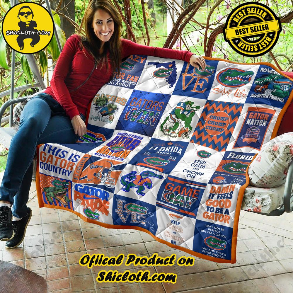 NCAA Florida Gators Quilt Blanket 4 NCAA Florida Gators Quilt Blanket - Image 4
