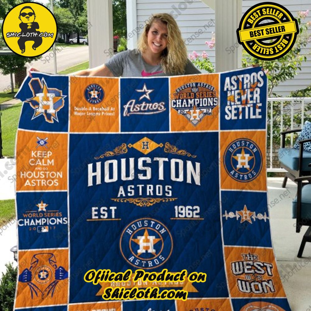 Wrap Yourself in Luxury: Introducing Shiclothshop's Exquisite Quilt Blankets for Cozy Comfort 18 NCAA Houston Astros Quilt Blanket