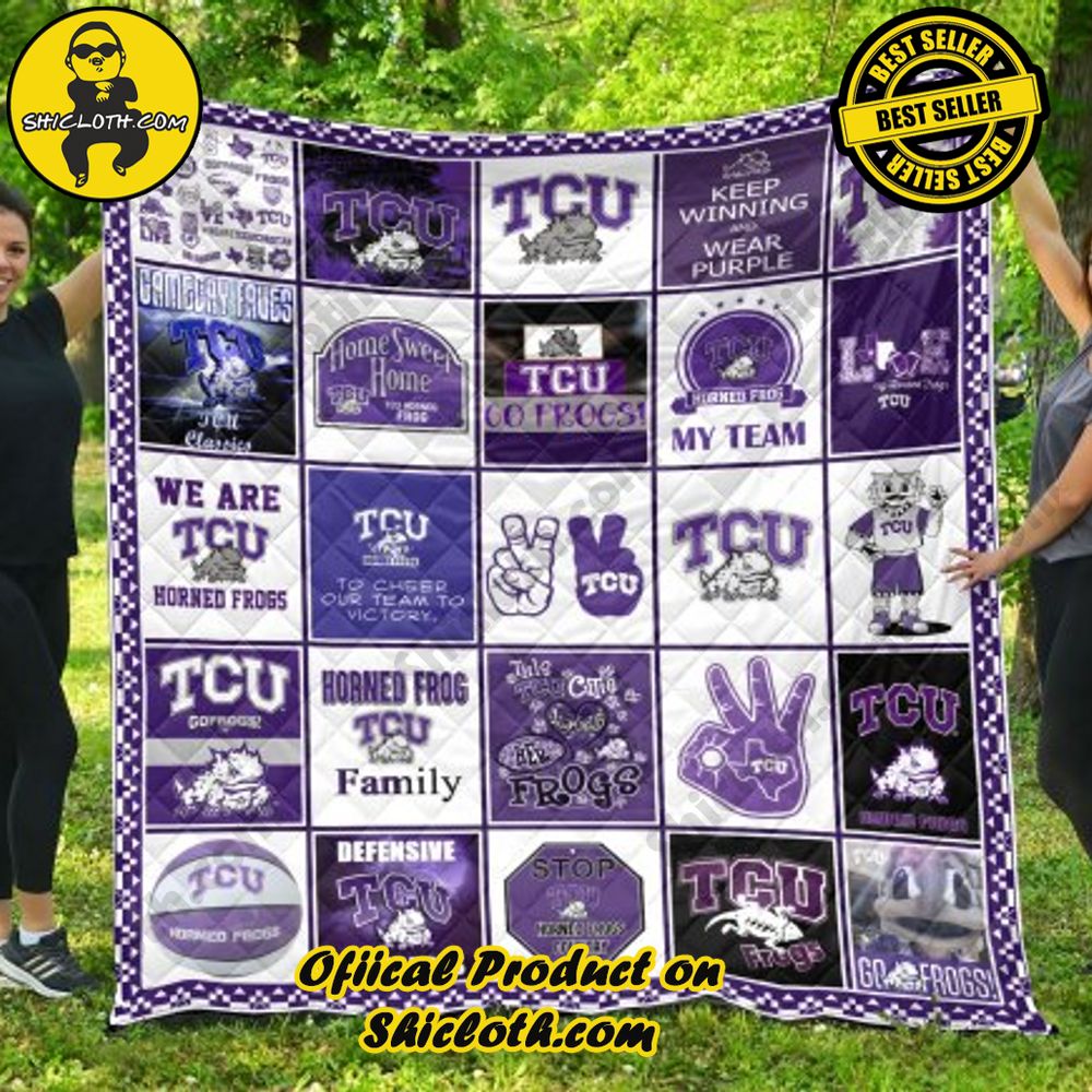 ncaa tcu horned frogs quilt blanket 2 aZOwr