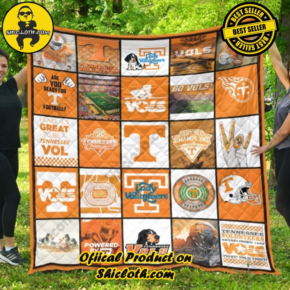 ncaa tennessee volunteers quilt blanket 2 4przL