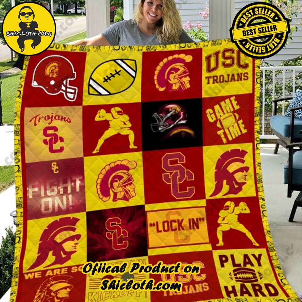 NCAA USC Trojans Quilt Blanket