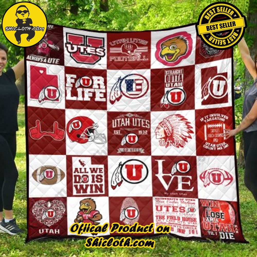 ncaa utah utes quilt blanket 2 oL5I1