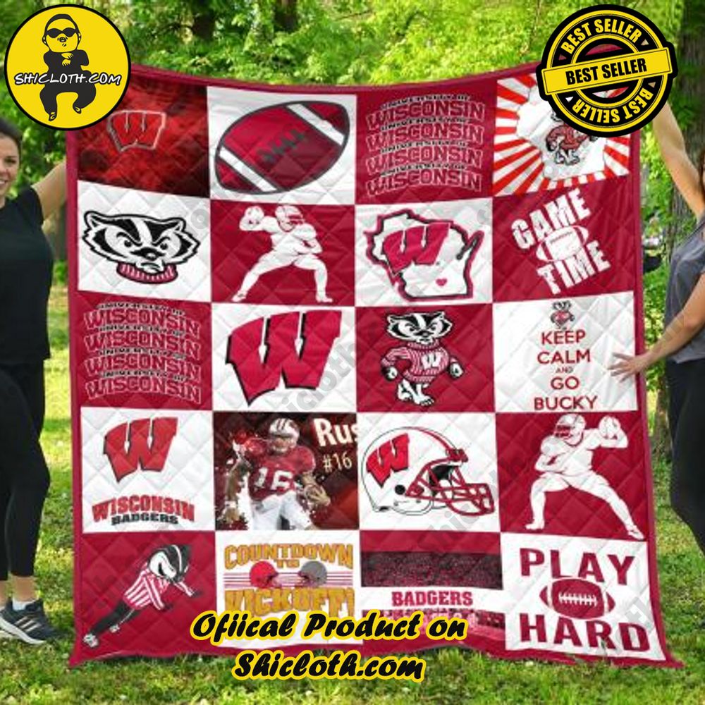 ncaa wisconsin badgers quilt blanket 2