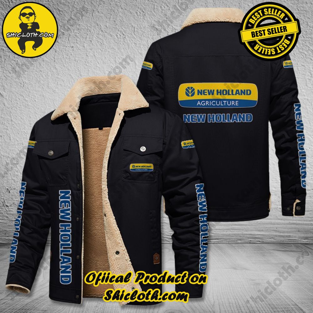 New Holland Custom Fleece Leather Jacket 3 New Holland Custom Fleece Leather Jacket - Image 3